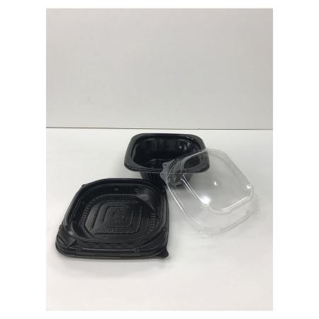 TNランチ丼セット黒A 本体+中皿+蓋 本体黒色600セット 172×172×約103mm ※本体・中皿は電子レンジ可 ※沖縄・離島 送料別途