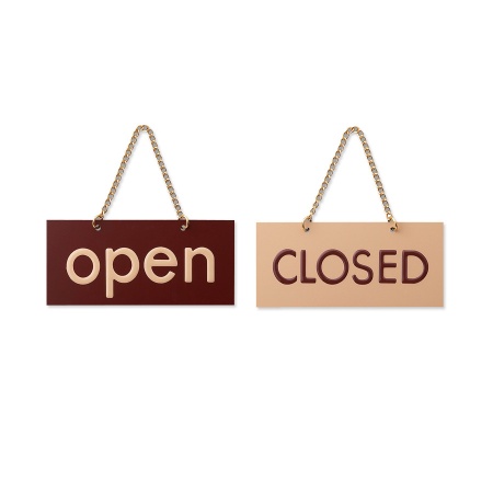 営業中サイン　FJ221-3　アクリル　表:open 裏:CLOSED