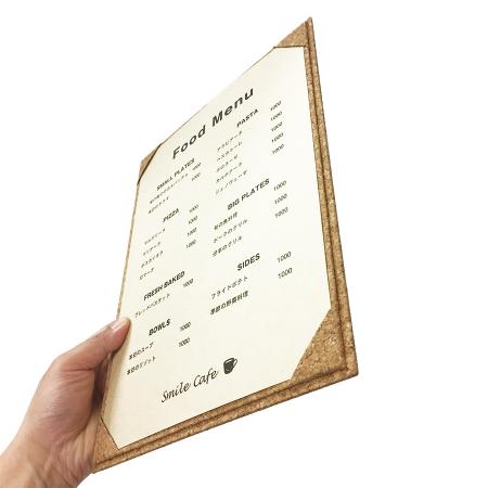 AOM-C1｜コルクメニューブック A4・1ページ AOM-C1 attaオリジナル