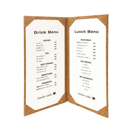 俺のサイン入りコルク AOM-C3｜コルクメニューブック 縦長・2ページ AOM-C3 attaオリジナル