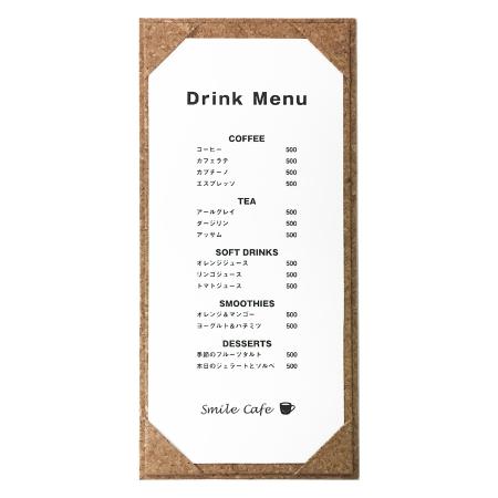 AOM-C2｜コルクメニューブック 縦長・1ページ AOM-C2 attaオリジナル
