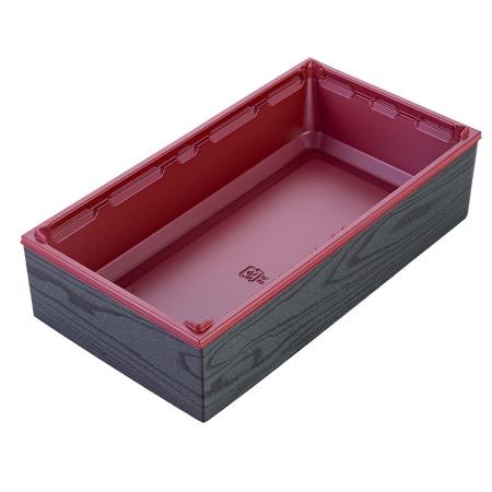 組立式高級弁当容器　本体(底)+フチ+蓋　400個セット 217x116x50(深さ43)mm  ※本体(底)は電子レンジ可  ※北海道・東北・沖縄・離島 送料別途