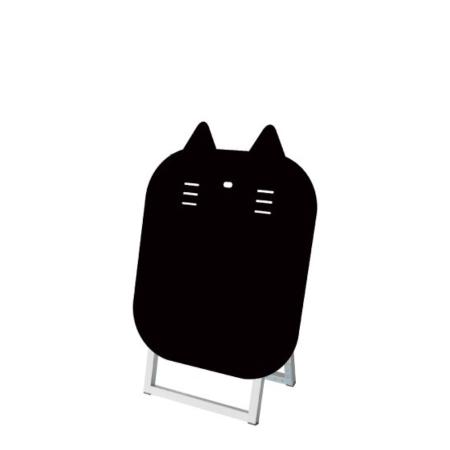 ポップルスタンド看板シルエット 45×60 片面 ブラック　ネコ形(CAT)　※北海道・沖縄・離島 送料別途　※個人宅配送不可