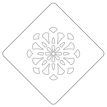 カフェアートステンシル　花　LAS-0073　4573169220733