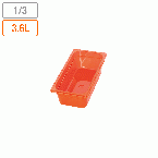 弁慶 カラーフードパン(目盛付) レッド 1/3xH100mm (323x174xH100mm) 3.6リットル 17204131