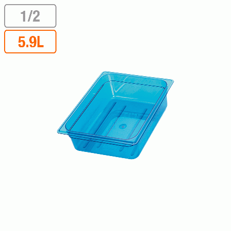 弁慶 カラーフードパン(目盛付) ブルー 1/2xH100mm (323x263xH100mm) 5.9リットル 17204122
