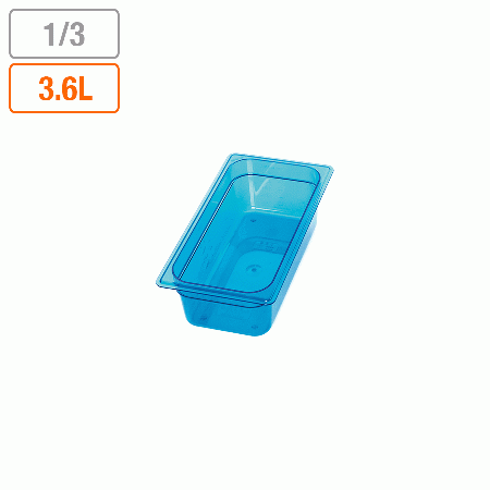 弁慶 カラーフードパン(目盛付) ブルー 1/3xH100mm (323x174xH100mm) 3.6リットル 17204132