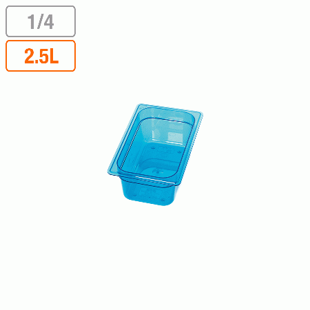 弁慶 カラーフードパン(目盛付) ブルー 1/4xH100mm (263x161xH100mm) 2.5リットル 17204142