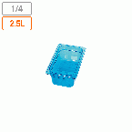 弁慶 カラーフードパン(目盛付) ブルー 1/4xH100mm (263x161xH100mm) 2.5リットル 17204142