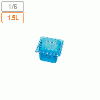 弁慶 カラーフードパン(目盛付) ブルー 1/6xH100mm (174x161xH100mm) 1.5リットル 17204162