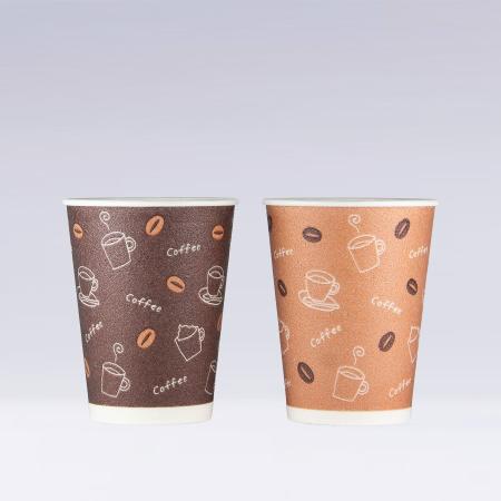 発泡断熱紙コップ　419ml(12オンス)　1,000個(2色アソート)　12oz ASホットカフェ　※沖縄・離島 送料別途