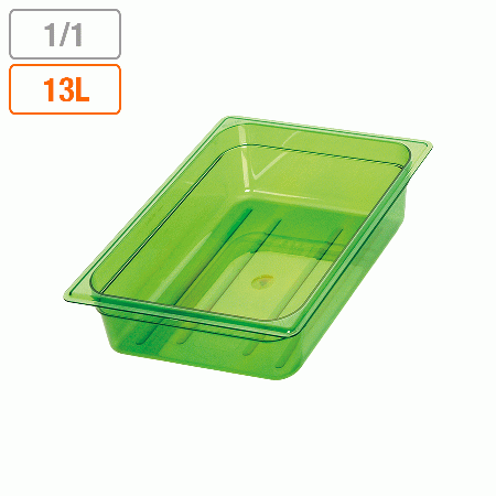 弁慶 カラーフードパン(目盛付) グリーン 1/1xH100mm (562x323xH100mm) 13リットル 17204113