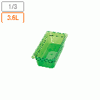 弁慶 カラーフードパン(目盛付) グリーン 1/3xH100mm (323x174xH100mm) 3.6リットル 17204133