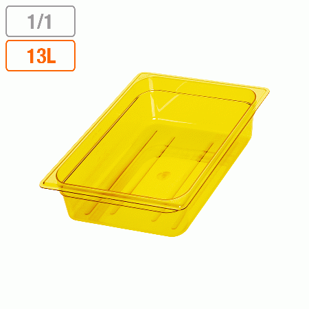 弁慶 カラーフードパン(目盛付) イエロー 1/1xH100mm (562x323xH100mm) 13リットル 17204114