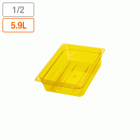 弁慶 カラーフードパン(目盛付) イエロー 1/2xH100mm (323x263xH100mm) 5.9リットル 17204124