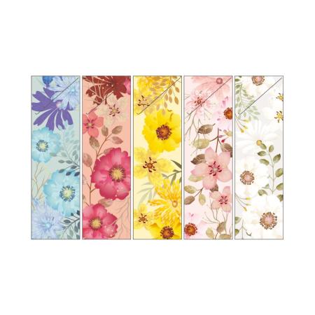 箸袋 フローラル　37.3×126mm(ハカマP)　5,000枚(5柄アソート)　※受注生産品(7営業日出荷)　※北海道・四国・九州・沖縄・離島 送料別途