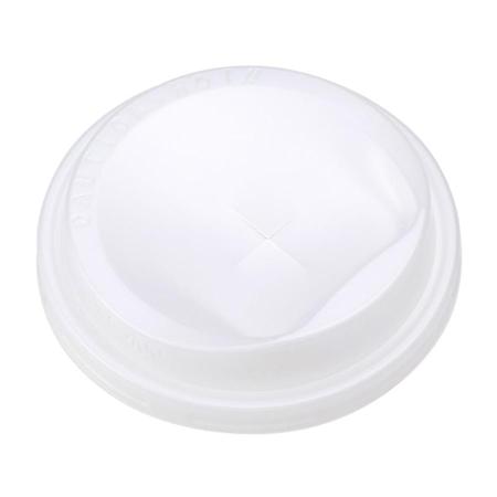 紙コップ用フタ　84.6mm口径　半透明 2,000個　×穴(ストロー穴)　※適合品番あり ※沖縄・離島 送料別途 ※個人宅配送不可