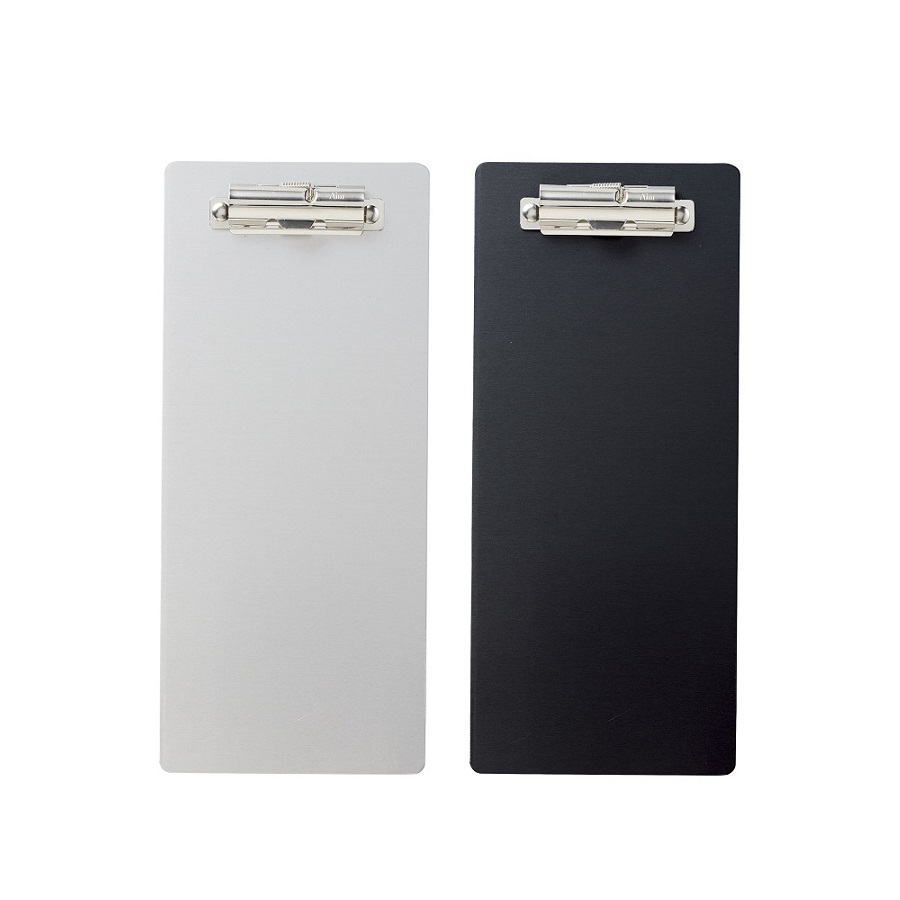 BH-94｜アルミ伝票ホルダー W90×H205mm 丸金具クリップ付 BH-94 えいむ(Aim)｜飲食店用品・印刷通販のatta(アッタ)