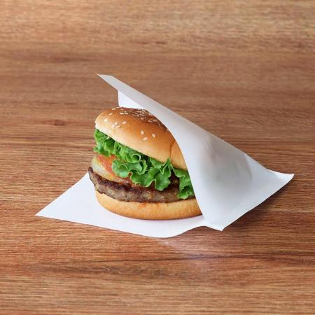 バーガー袋 白無地　150×150mm(口ずらし内4mm)　4,000枚　　※沖縄・離島 送料別途 ※個人宅配送不可