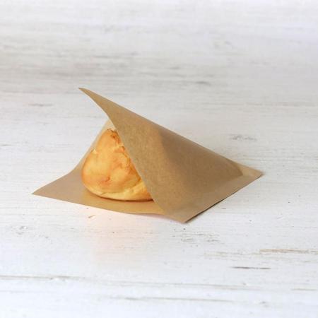 バーガー袋 未晒無地　120×120mm(口ずらし内4mm)　6,000枚　　※沖縄・離島 送料別途 ※個人宅配送不可