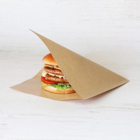 バーガー袋 未晒無地　220×220mm(口ずらし内4mm)　2,000枚　　※沖縄・離島 送料別途 ※個人宅配送不可