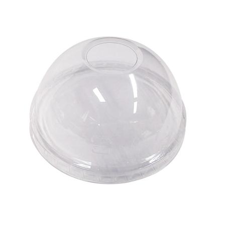 プラスチックカップ用フタ　90mm口径 1,000個(Bio製)　ドームフタ(ストロー穴付)　※BPC12専用 ※沖縄・離島 送料別途 ※個人宅配送不可