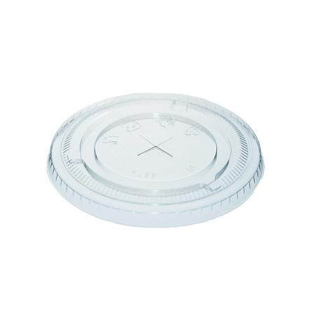 プラスチックカップ用フタ　98mm口径 1,000個(PET製)　平フタ(ストロー穴付)　※HFシリーズ専用 ※沖縄・離島 送料別途