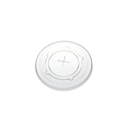 プラスチックカップ用フタ　92mm口径 2,000個(PET製)　平フタ(ストロー穴付)　※適合品番あり ※沖縄・離島 送料別途 ※個人宅配送不可