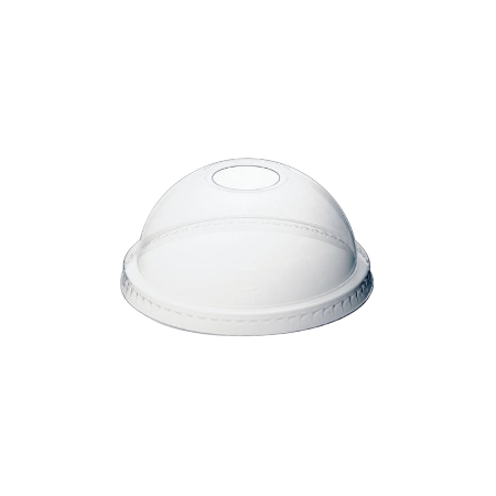 プラスチックカップ用フタ　92mm口径 2,000個(PET製)　ドームフタ(ストロー穴付)　※適合品番あり ※沖縄・離島 送料別途 ※個人宅配送不可