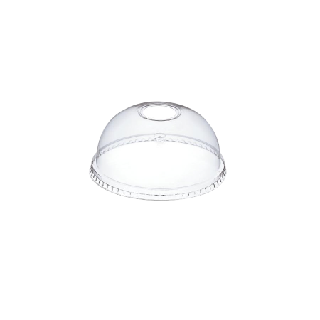 プラスチックカップ用フタ　98mm口径 2,000個(PET製)　ドームフタ(ストロー穴付)　※適合品番あり ※沖縄・離島 送料別途 ※個人宅配送不可