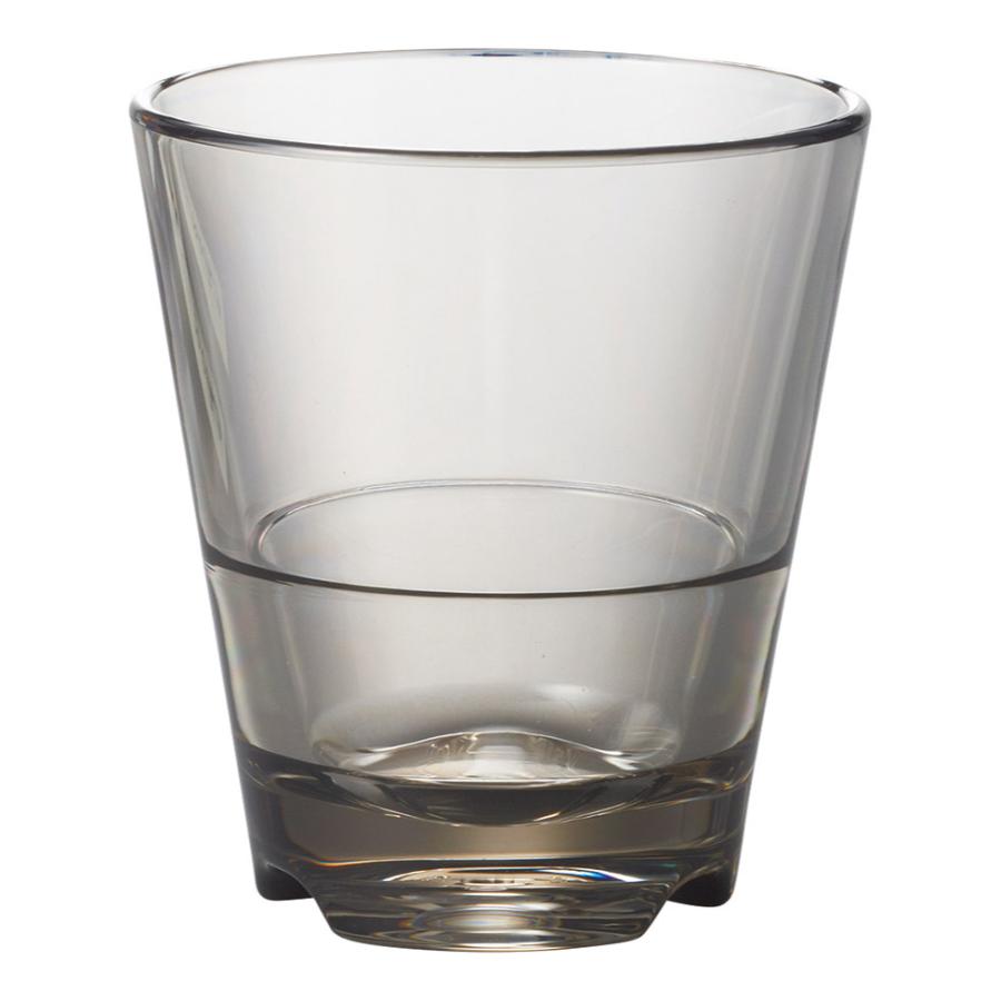 ポリカーボネートタンブラー スタンダード 240ml ブラックスモーク クリスタルスタッキングタンブラー 喜悦(えいむAim)