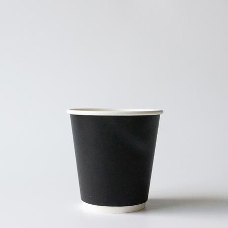 断熱二重紙コップ カラーズ　ブラック 300ml(10オンス)　90mm口径 1,000個　※沖縄・離島 送料別途