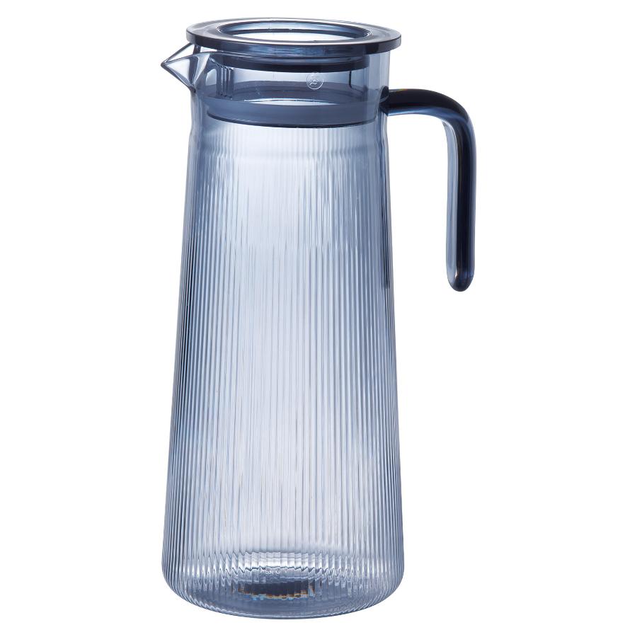 ポリカーボネートピッチャー 1300ml スモークグレイ スリムストライプピッチャー 喜悦(えいむAim)