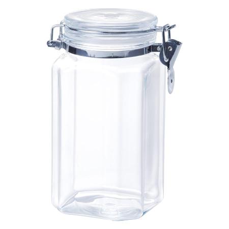 ポリカーボネートストッカー　950ml　八角型・クイックストッパー　カーボネート密封型フードストッカー　喜悦(えいむAim)