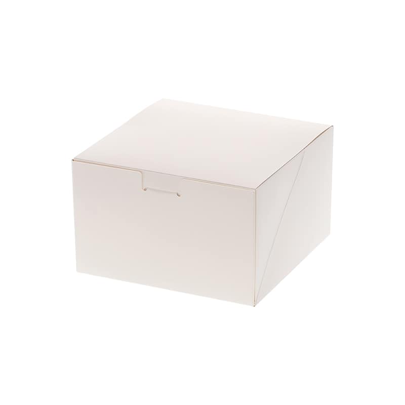 カットケーキ箱(プリン4個用) 洋生 14.5×14.5 ホワイト 100枚 ※沖縄・離島 送料別途