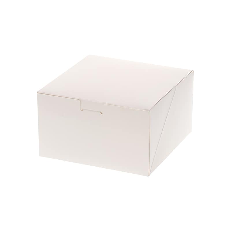 カットケーキ箱(プリン4個用) 洋生 15.5×15.5 ホワイト 100枚 ※沖縄・離島 送料別途