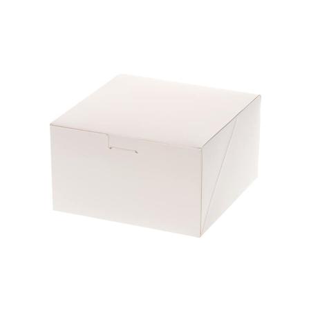 カットケーキ箱(プリン4個用) 洋生 15.5×15.5 ホワイト 100枚 ※沖縄・離島 送料別途