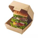未晒バーガーボックスL　300個　135×135×90mm　ノンフッ素ネオクラフト　※沖縄・離島 送料別途(HEIKO)