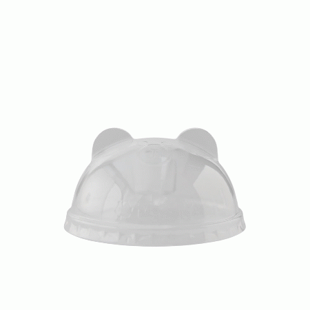 プラスチックカップ用フタ　90mm口径 1,000個(PET製)　ドームフタ(アニマル/ストロー穴付)　※適合品番あり ※沖縄・離島 送料別途