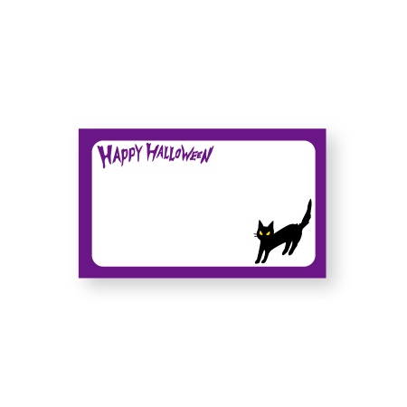 ハロウィン　メッセージカード　黒猫　ハロウィングッズ　S0029-0008