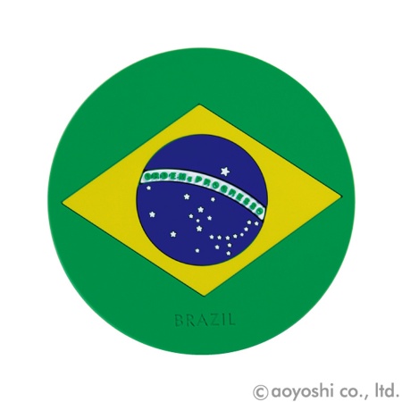 コースター　ブラジル　ワールドフラッグコースター　BRAZIL　027956