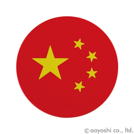 コースター　中国　ワールドフラッグコースター　CHINA　028076