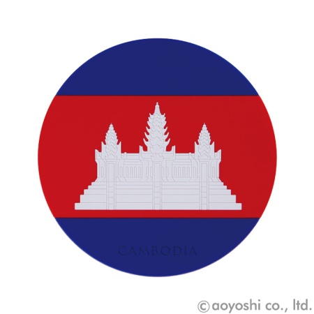 コースター　カンボジア　ワールドフラッグコースター　CAMBODIA　028878
