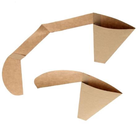 4738297｜クレープ三角袋 1,000枚 未晒クラフト紙+PEラミ 未晒無地