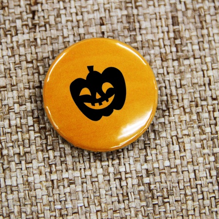 S0014-0003｜ハロウィングッズ 缶バッジ パンプキン｜飲食店用品