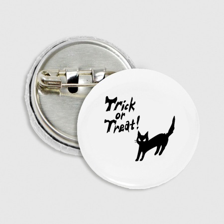 S0014-0005｜ハロウィングッズ 缶バッジ キャット｜飲食店用品・印刷