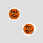 ハロウィンステッカー Trick or Treat! 丸型 透明PET
