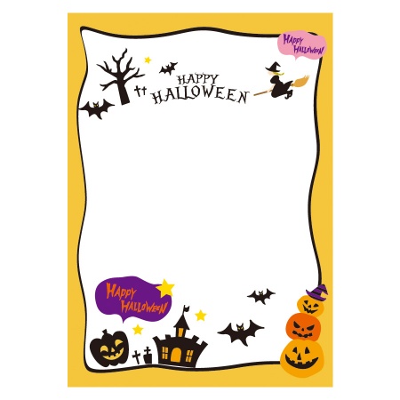 Mpe 0001 手書き 印刷用 メニュー用紙 ハロウィングッズ パンプキン1 飲食店用品 印刷通販のatta アッタ