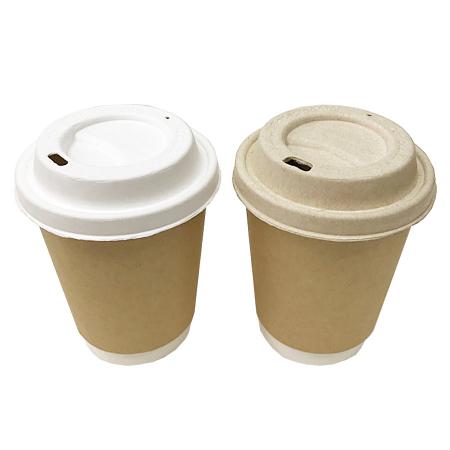 KMJ-240-NATset｜断熱二重紙コップ+パルプリッド 240ml(8オンス) 1,000