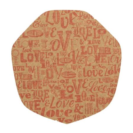 クレープ包装紙 3,000枚　未晒クラフト紙+PEラミ　LOVE(変形)　263×252mm　※北海道・四国・九州・沖縄・離島 送料別途